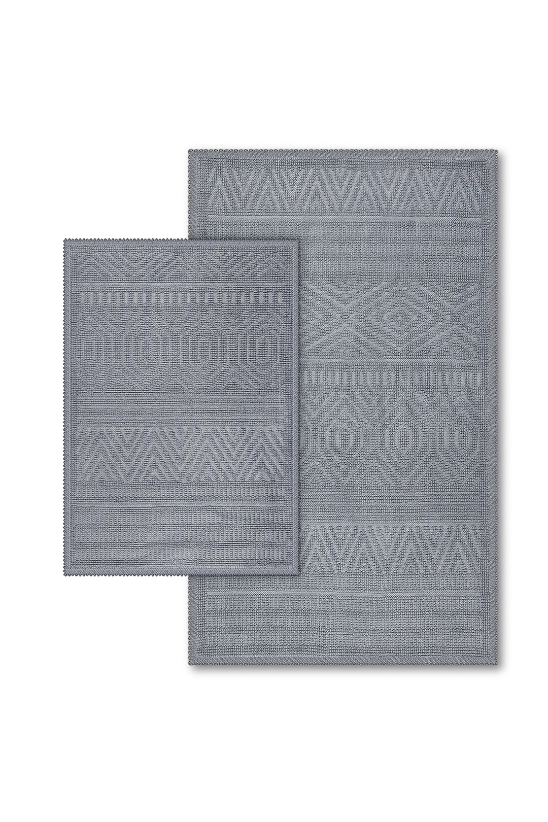 Amalfi Ultra Soft Turkish Cotton Bath Mat & Rug Set | 20"x32"+17"x23" | Quick Dry, Machine Washable | Luxury Bathroom Decor