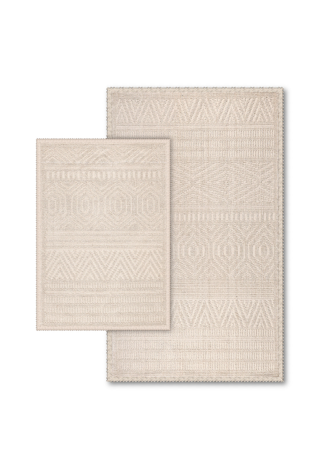 Amalfi Ultra Soft Turkish Cotton Bath Mat & Rug Set | 20"x32"+17"x23" | Quick Dry, Machine Washable | Luxury Bathroom Decor