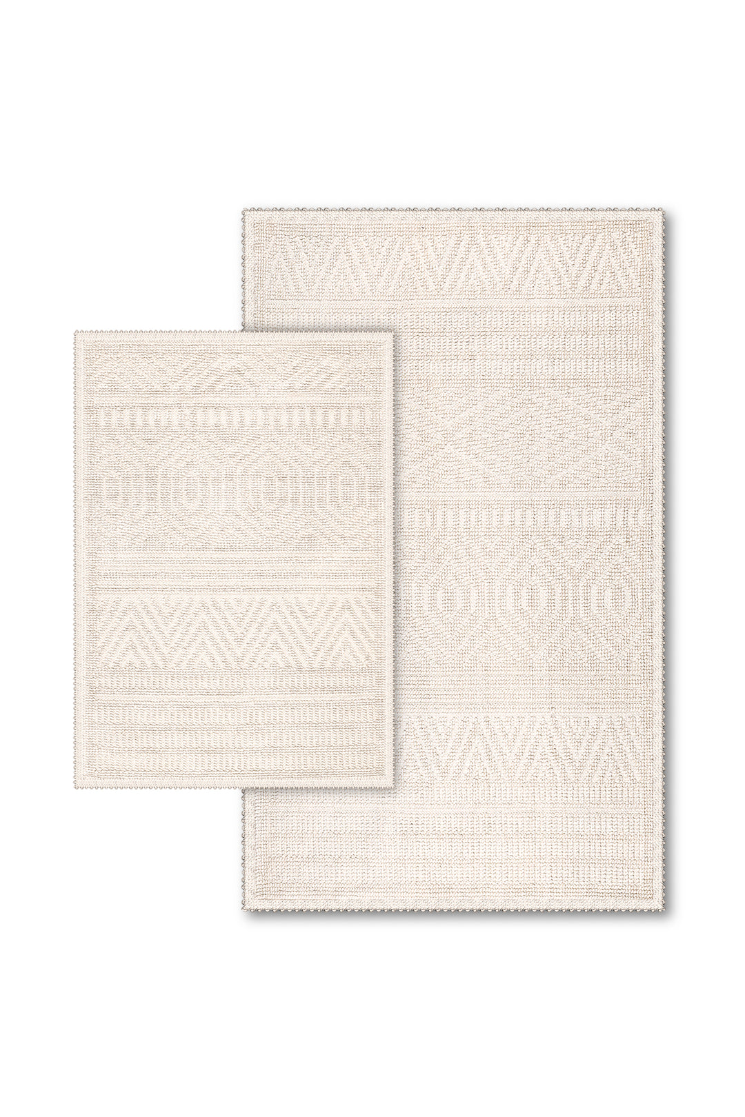 Amalfi Ultra Soft Turkish Cotton Bath Mat & Rug Set | 20"x32"+17"x23" | Quick Dry, Machine Washable | Luxury Bathroom Decor