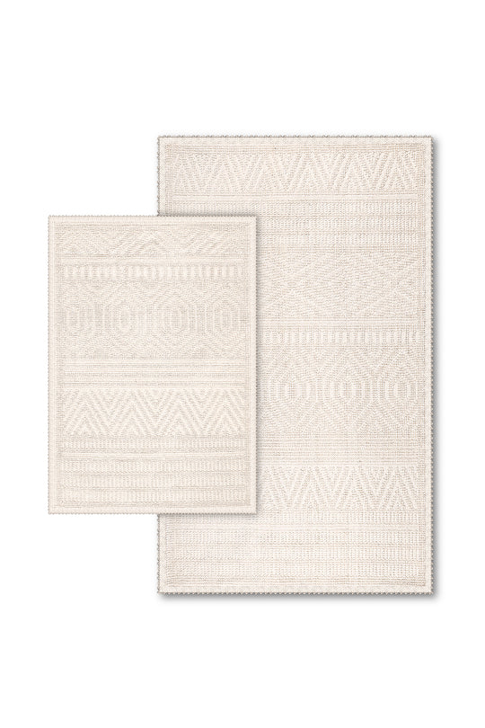 Amalfi Ultra Soft Turkish Cotton Bath Mat & Rug Set | 20"x32"+17"x23" | Quick Dry, Machine Washable | Luxury Bathroom Decor