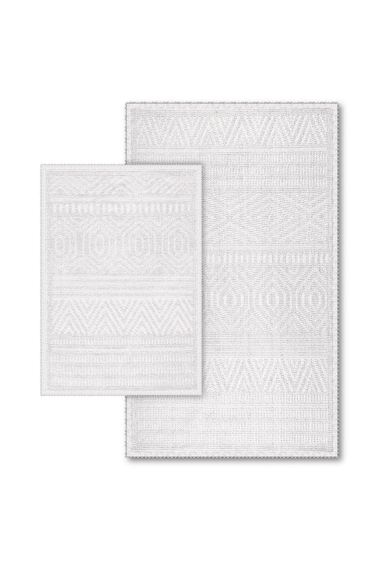 Amalfi Ultra Soft Turkish Cotton Bath Mat & Rug Set | 20"x32"+17"x23" | Quick Dry, Machine Washable | Luxury Bathroom Decor