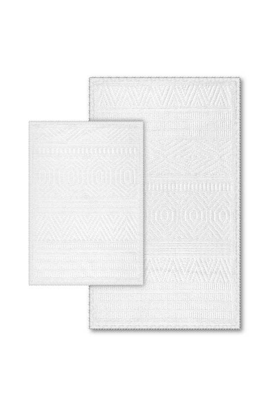 Amalfi Ultra Soft Turkish Cotton Bath Mat & Rug Set | 20"x32"+17"x23" | Quick Dry, Machine Washable | Luxury Bathroom Decor