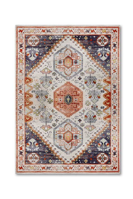 Anatolian Turkish Chenille Rug & Carpet | multicolored | Quick Dry, Machine Washable | Luxury Bathroom Decor