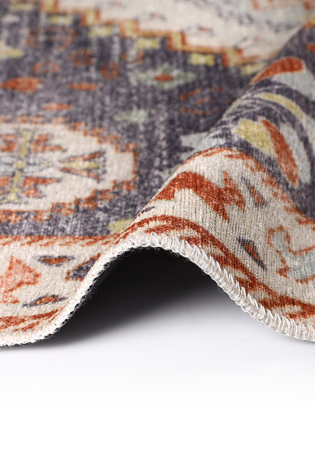 Anatolian Turkish Chenille Rug & Carpet | multicolored | Quick Dry, Machine Washable | Luxury Bathroom Decor