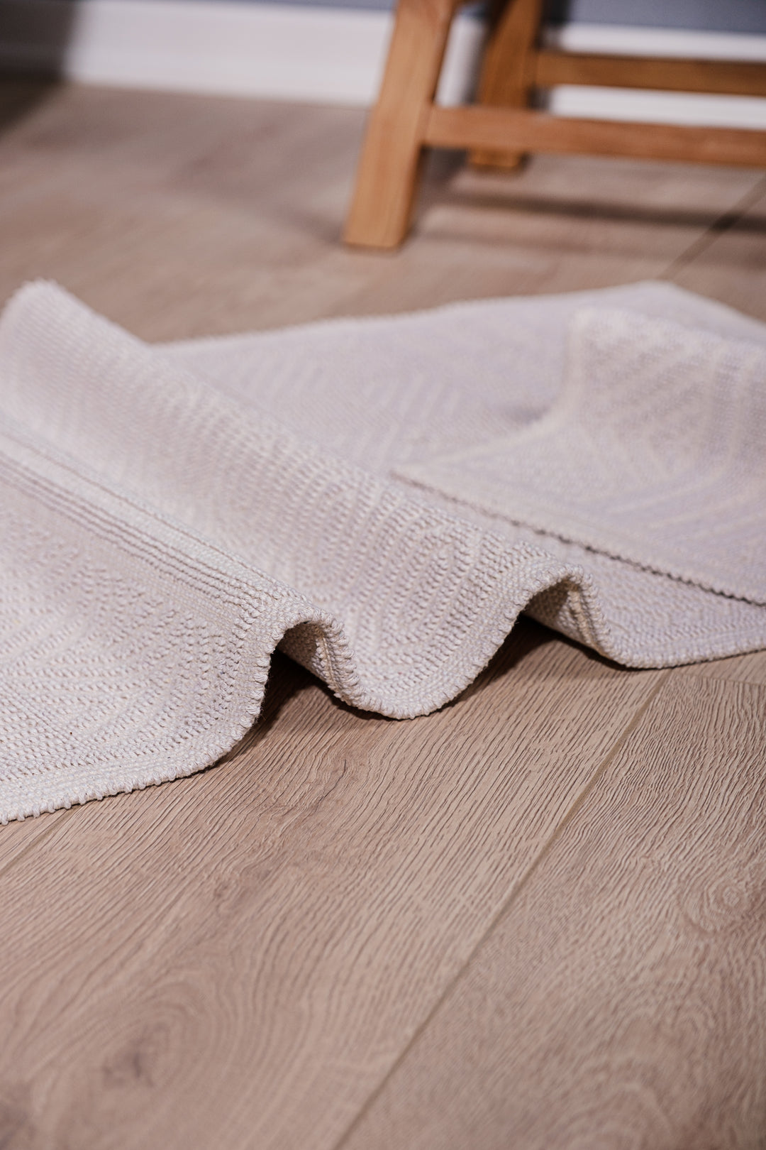 Bodrum Ultra Soft Turkish Cotton Bath Mat & Rug Set | 20"x32"+17"x23"  | Ecru | Quick Dry, Machine Washable | Luxury Bathroom Decor