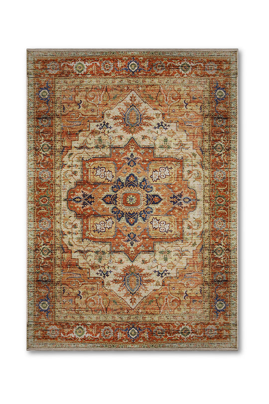 Ethnic Turkish Chenille Rug & Carpet | multicolored | Quick Dry, Machine Washable | Luxury Bathroom Decor