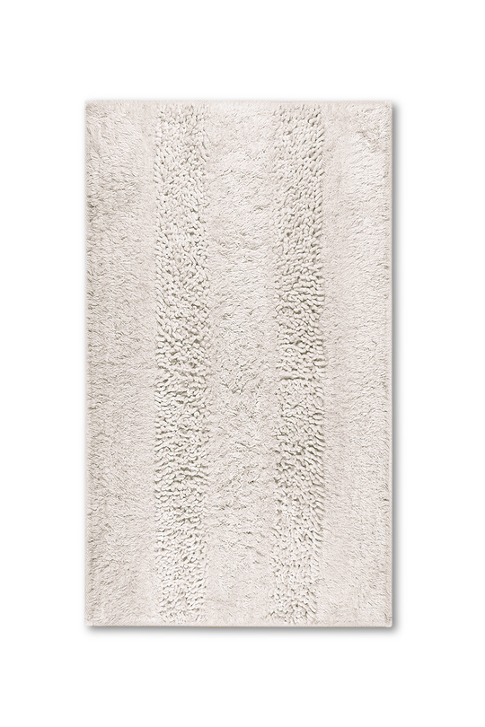 Groove Tufted Ultra Soft Turkish Cotton Bath Mat | 20"x32"| Quick Dry, Machine Washable | Luxury Bathroom Decor