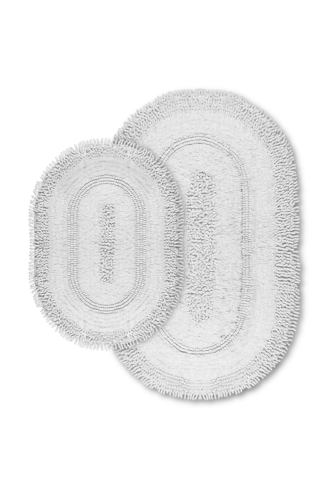 Macaroni Ultra Soft Turkish Cotton Bath Mat & Rug Set | 20"x32"+17"x23" | Quick Dry, Machine Washable | Luxury Bathroom Decor
