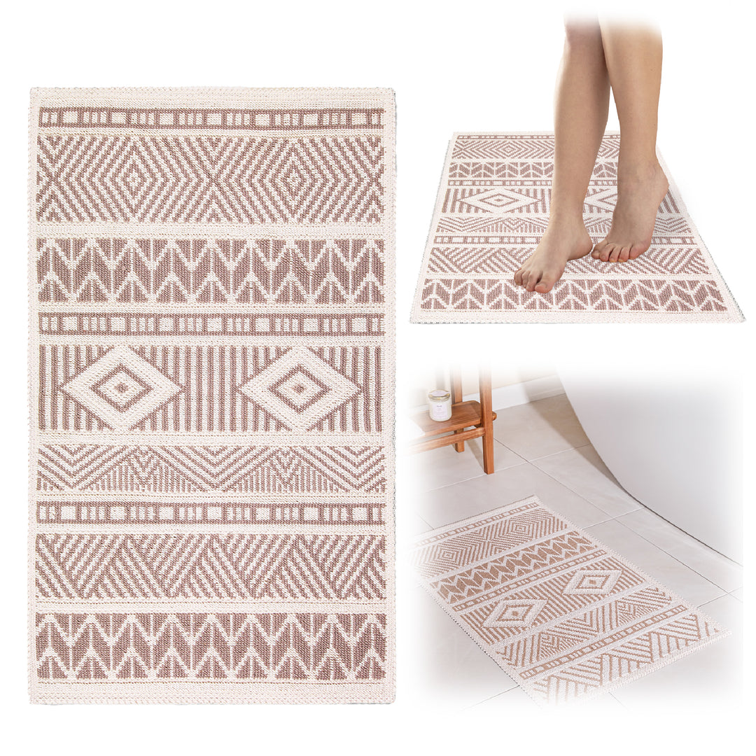 Marmaris Ultra Soft Turkish Cotton Bath Mat | 17"x23" | Quick Dry, Machine Washable | Luxury Bathroom Decor