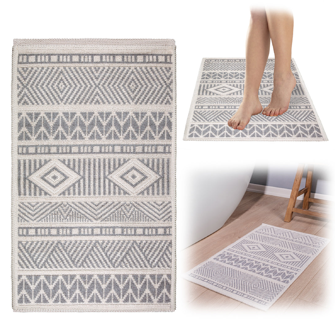 Marmaris Ultra Soft Turkish Cotton Bath Mat | 17"x23" | Quick Dry, Machine Washable | Luxury Bathroom Decor