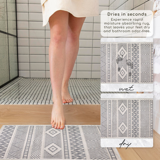Marmaris Ultra Soft Turkish Cotton Bath Mat | 17"x23" | Quick Dry, Machine Washable | Luxury Bathroom Decor