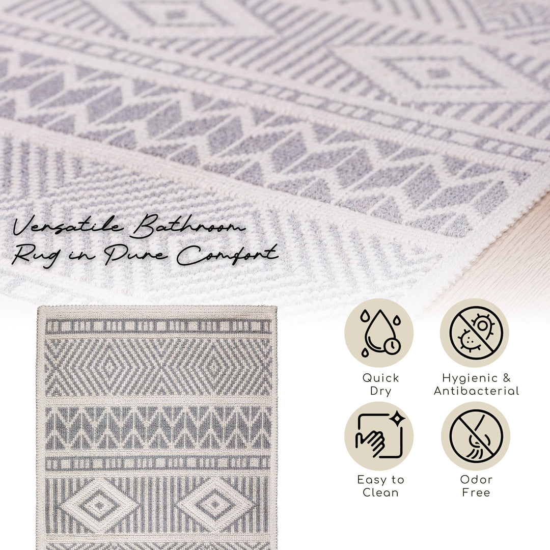 Marmaris Ultra Soft Turkish Cotton Bath Mat | 17"x23" | Quick Dry, Machine Washable | Luxury Bathroom Decor