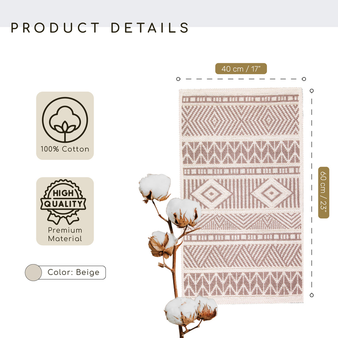 Marmaris Ultra Soft Turkish Cotton Bath Mat | 17"x23" | Quick Dry, Machine Washable | Luxury Bathroom Decor