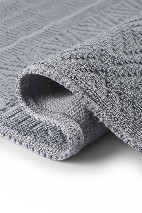 Amalfi Ultra Soft Turkish Cotton Bath Mat & Rug Set | 20"x32"+17"x23" | Quick Dry, Machine Washable | Luxury Bathroom Decor