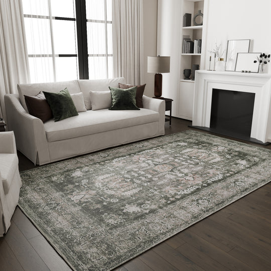 Storm Turkish Chenille Rug & Carpet | 2' x 3' (67x90 Cm) | multicolored | Quick Dry, Machine Washable | Luxury Bathroom Decor
