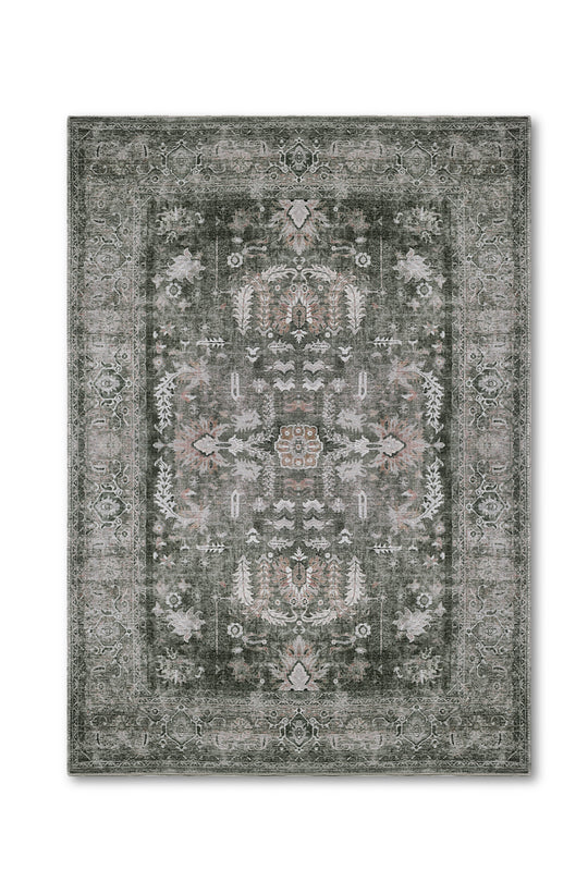 Storm Turkish Chenille Rug & Carpet | 2' x 3' (67x90 Cm) | multicolored | Quick Dry, Machine Washable | Luxury Bathroom Decor
