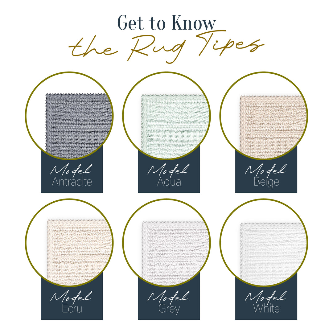 Amalfi Ultra Soft Turkish Cotton Bath Mat & Rug Set | 20"x32"+17"x23" | Quick Dry, Machine Washable | Luxury Bathroom Decor