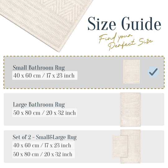 Amalfi Ultra Soft Turkish Cotton Bath Mat | 17"x23" | Quick Dry, Machine Washable | Luxury Bathroom Decor
