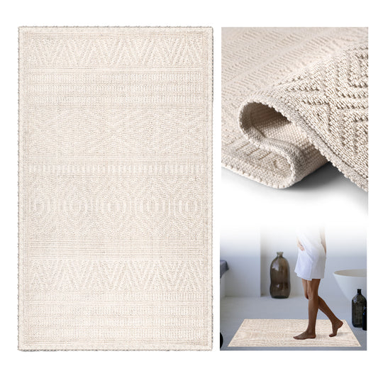 Amalfi Ultra Soft Turkish Cotton Bath Mat | 20"x32" | Quick Dry, Machine Washable | Luxury Bathroom Decor