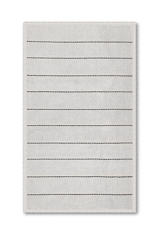 Basic Ultra Soft Turkish Cotton Bath Mat | 17"x23" | Ecru | Quick Dry, Machine Washable | Luxury Bathroom Decor