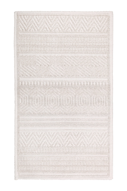 Bodrum Ultra Soft Turkish Cotton Bath Mat | 20"x32" | Ecru | Quick Dry, Machine Washable | Luxury Bathroom Decor