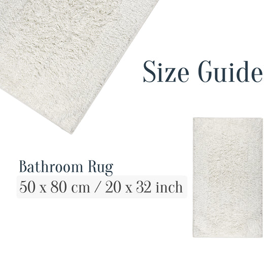 Canggu Tufted Ultra Soft Turkish Cotton Bath Mat | 20"x32"| Quick Dry, Machine Washable | Luxury Bathroom Decor