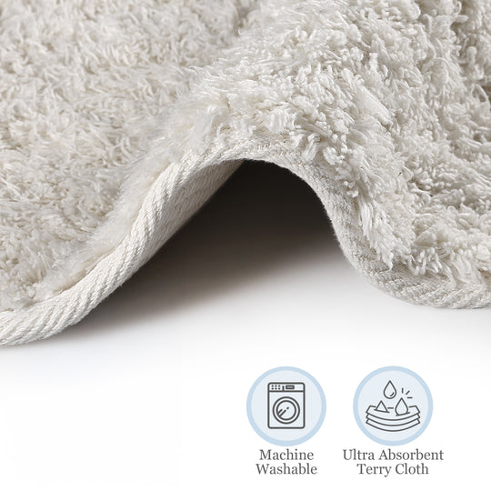 Canggu Tufted Ultra Soft Turkish Cotton Bath Mat | 20"x32"| Quick Dry, Machine Washable | Luxury Bathroom Decor