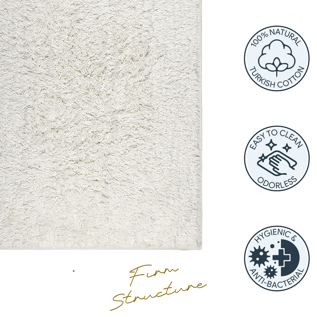 Canggu Tufted Ultra Soft Turkish Cotton Bath Mat | 20"x32"| Quick Dry, Machine Washable | Luxury Bathroom Decor