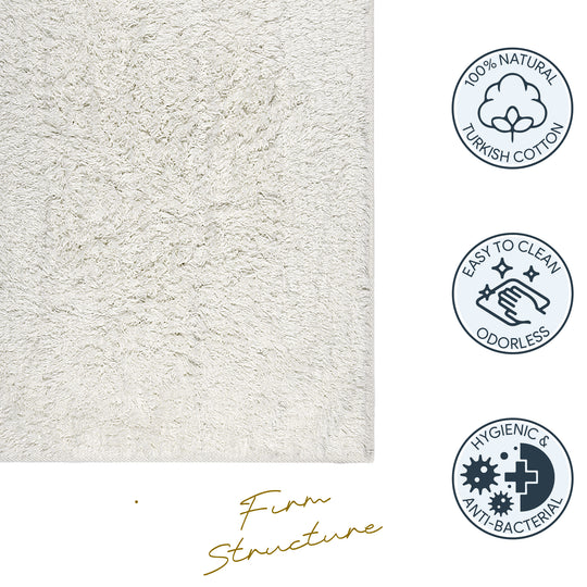 Canggu Tufted Ultra Soft Turkish Cotton Bath Mat | 20"x32"| Quick Dry, Machine Washable | Luxury Bathroom Decor
