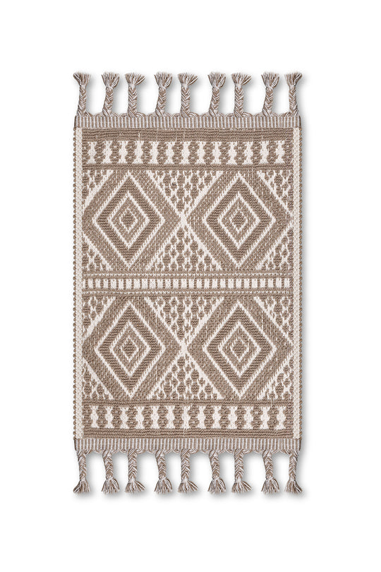 Ethnic Ultra Soft Turkish Cotton Bath Mat | 17"x23"| Quick Dry, Machine Washable | Luxury Bathroom Decor