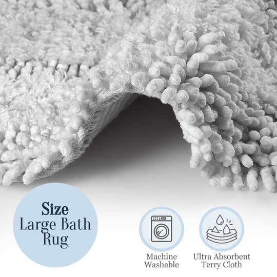 Macaroni Ultra Soft Turkish Cotton Bath Mat | 20"x32"| Quick Dry, Machine Washable | Luxury Bathroom Decor