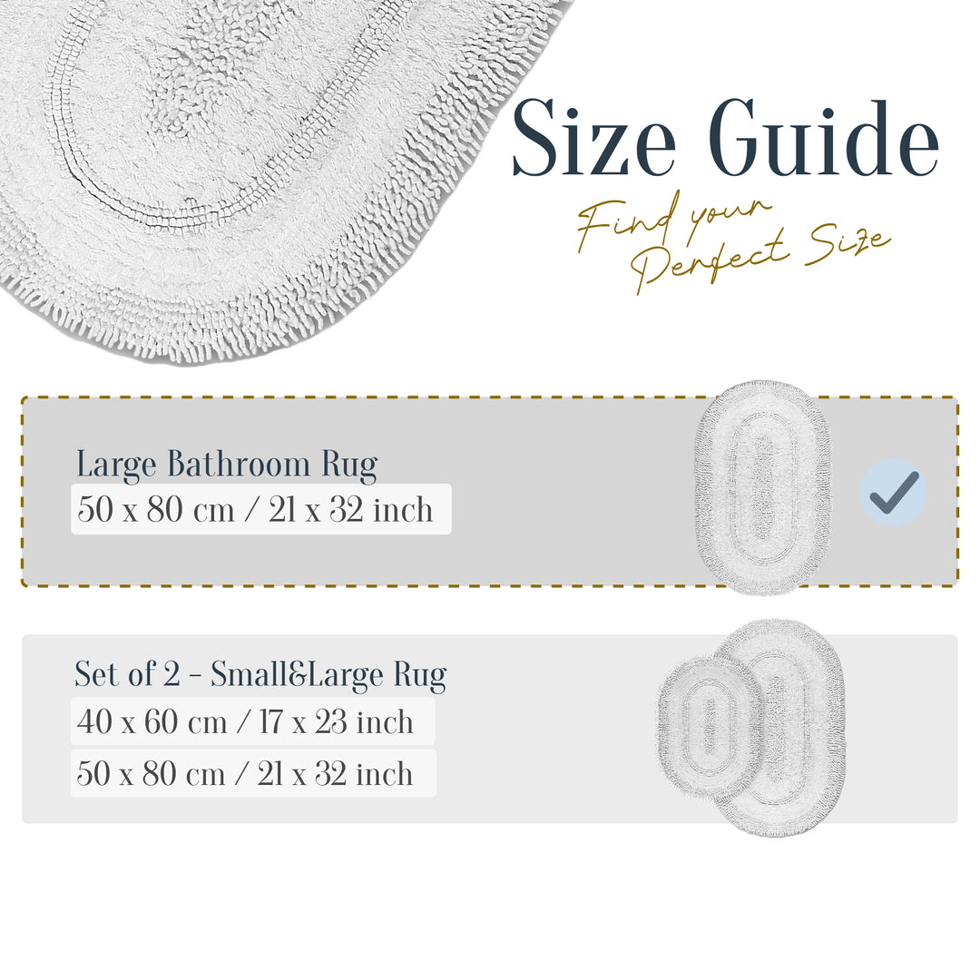 Macaroni Ultra Soft Turkish Cotton Bath Mat | 20"x32"| Quick Dry, Machine Washable | Luxury Bathroom Decor