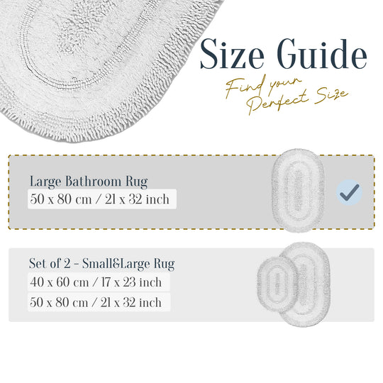 Macaroni Ultra Soft Turkish Cotton Bath Mat | 20"x32"| Quick Dry, Machine Washable | Luxury Bathroom Decor