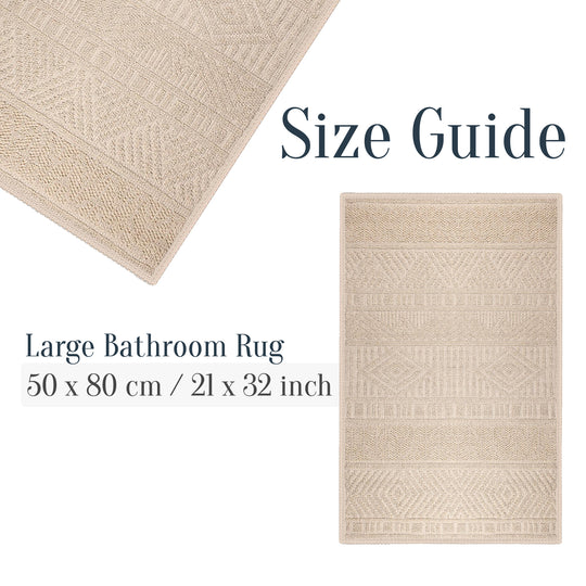 Marmaris Ultra Soft Turkish Cotton Bath Mat | 20"x32"| Quick Dry, Machine Washable | Luxury Bathroom Decor