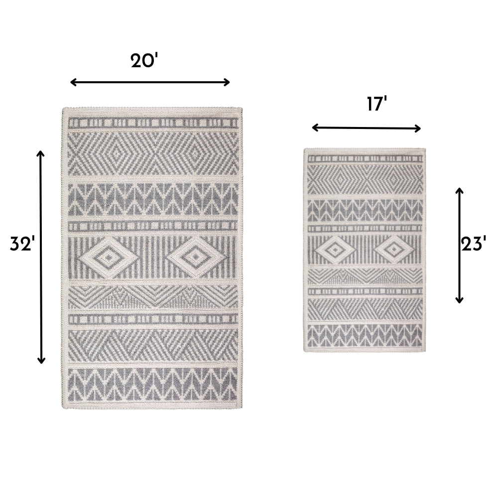 Marmaris Ultra Soft Turkish Cotton Bath Mat & Rug Set | 20"x32"+17"x23" | Quick Dry, Machine Washable | Luxury Bathroom Decor