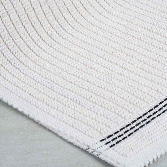 Nice Ultra Soft Turkish Cotton Bath Mat & Rug Set | 24" x 40" + 20" + 24" | Ecru | Quick Dry, Machine Washable | Luxury Bathroom Decor