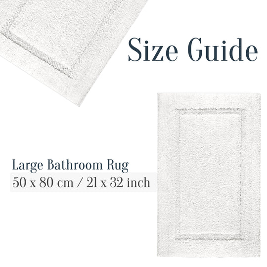 Santorini Ultra Soft Turkish Cotton Bath Mat | 20"x32"| Quick Dry, Machine Washable | Luxury Bathroom Decor